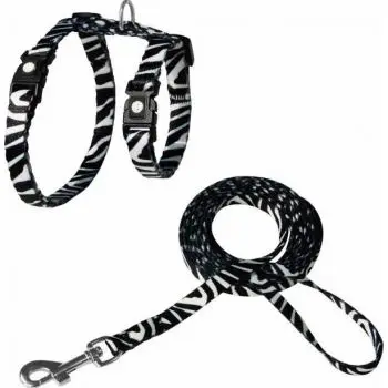 [DCAT202-2072-Q1] DOCO® LOCO Cat Harness + Leash Combo - Printed Pattern 6ft (DCAT202+2072)[Size - XS, Color - Q1]