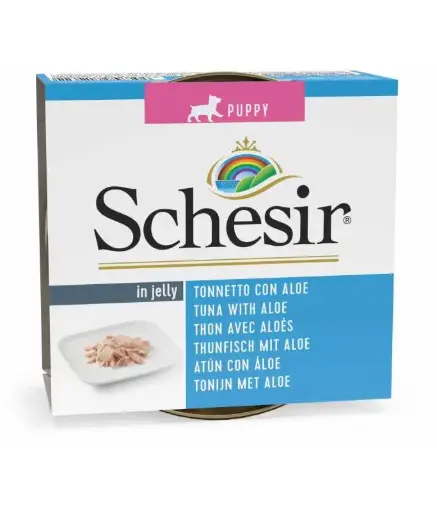 [C01064262] Schesir Puppy Can-Wet Food Tuna with Aloe 150g (Min Order: 10pcs) - Gentle & Natural