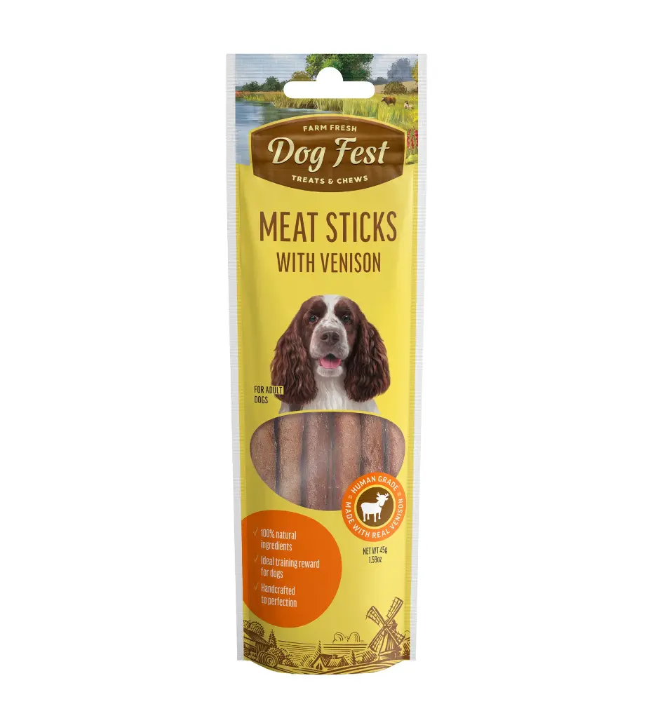 Dog Fest Meat Sticks With Venison For Adult Dogs Weight: 45g