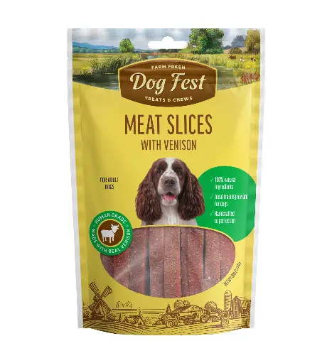 Dog Fest Slices With Venison For Adult Dogs Weight: 90g