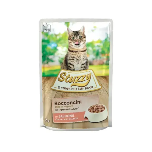 Stuzzy Cat Chunks with Salmon  85g (Min Order 85g – 24pcs)Weight: 85g