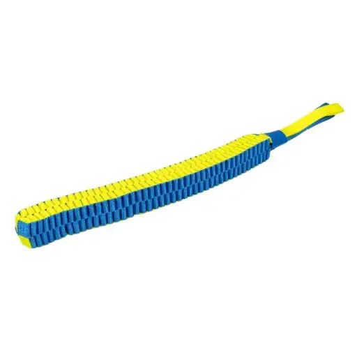 [LR12770] Duvo Supa Nylon Tug Stick S - 30 x 30cm - Blue / Yellow Dimension: 30 x 30cm
