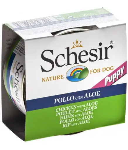 [C01064263] Schesir Dog Wet Food-Puppy Chicken Fillets With Aloe 150g - Gentle & Natural