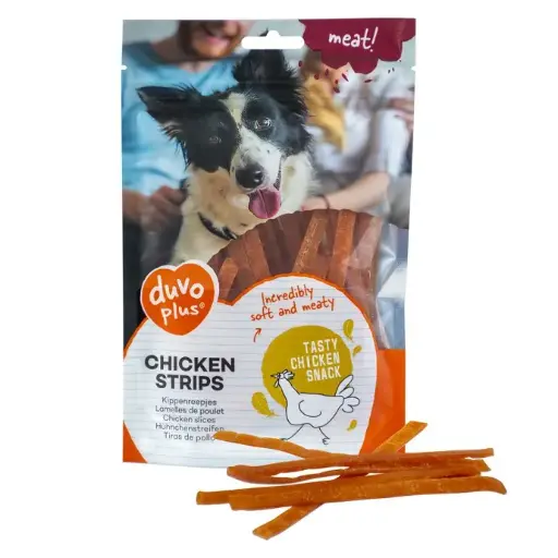 [LR11951] Duvo Dog Snack 80gFragrance/Flavour: Chicken, Options: Strips