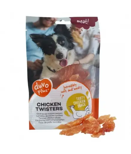[LR11954] Duvo Dog Snack 80gFragrance/Flavour: Chicken, Options: Twisters