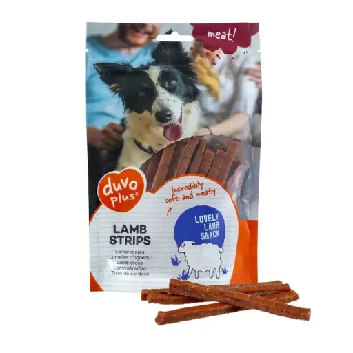 [LR11949] Duvo Dog Snack 80gFragrance/Flavour: Lamb, Options: Strips