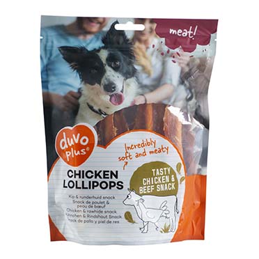 [LR11958] Duvo Dog Snack - 400g [Flavor - Chicken, Options - Lollipops]