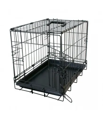 [LR780-381] Duvo Dog Crate 2 doors Plastic Tray BlackDimension: 62 x 44 x 50cm