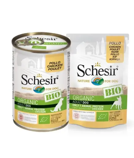 [C02048102] Schesir Bio Chicken For Dogs 400g - Organic Wet Food