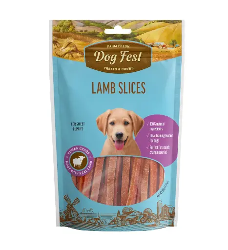 Dog Fest Lamb Slices For Puppies - 90g (3.17oz)Weight: 90g
