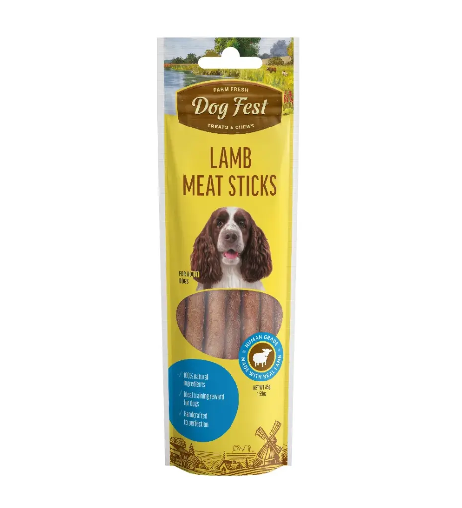 Dog Fest Lamb Meat Sticks For Adult Dogs - 45g (1.59oz)Weight: 45g