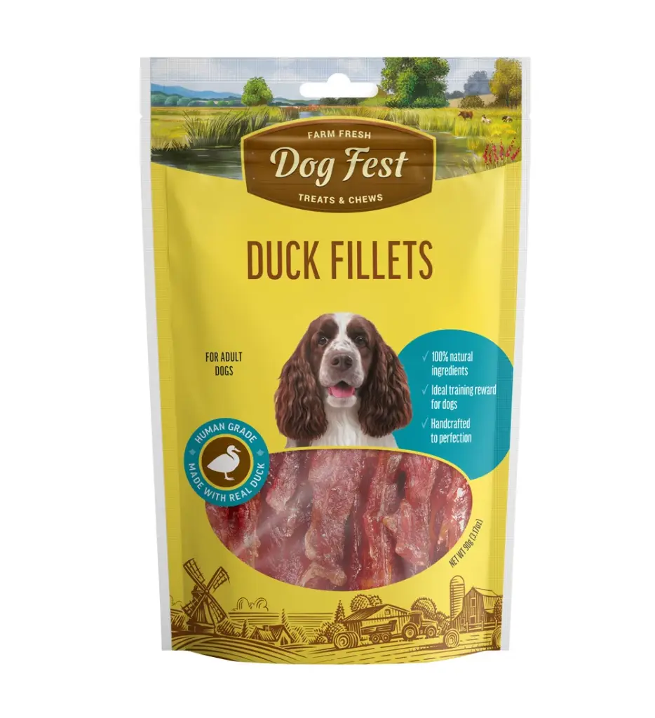 Dog Fest Duck Fillets For Adult Dogs - 90g (3.17oz)Weight: 90g