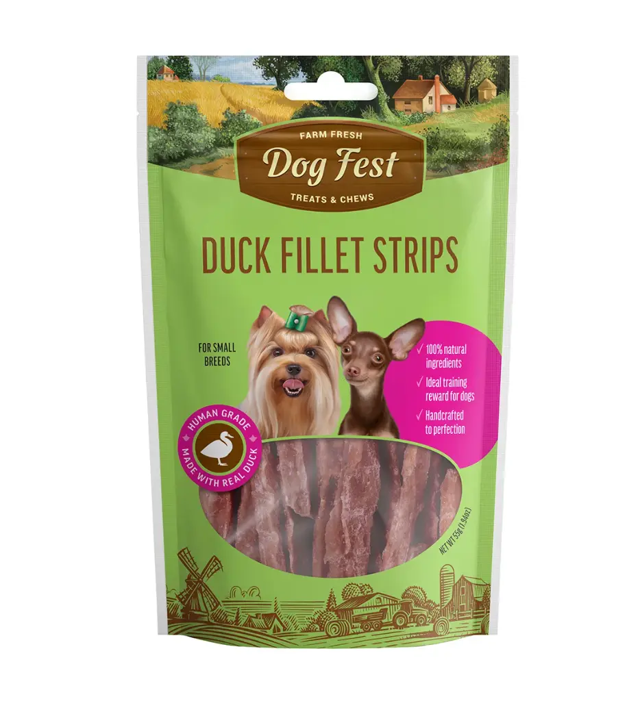 Dog Fest Duck Fillet Strips For Mini-Dogs - 55g (1.94oz)Weight: 55g