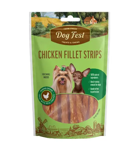DogFestChickenFilletStripsForMini-Dogs-55g(1.94oz)Weight:55g