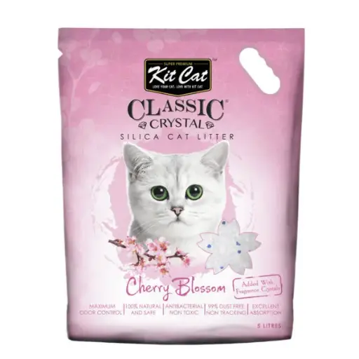 [8623] Kit Cat Classic Crystal Cat Litter – Cherry Blossom (5 Litres)
