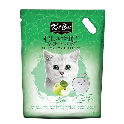 [8517] Kit Cat Classic Crystal Cat Litter – Apple (5 Litres)