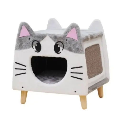 [HY230288] Catry Lovely Cat House with Sisal Scratcher 45x38x47.5cm
