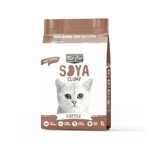 [4174] Kit Cat Soya Clump Tofu Cat Litter – Coffee Scent, 7L