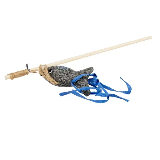 [5414365420192]  Duvo+ ECO Navy Playing Rod Fish Catnip 9x16,5x40cm Multicolour