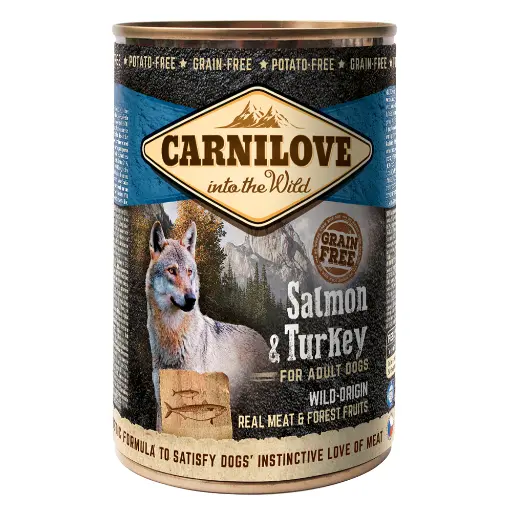 [8595602529278] Carnilove Salmon & Turkey for Adult Dogs (Wet Food Cans) 400g