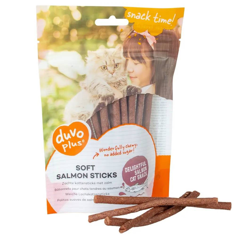  Duvo+ Soft Salmon Sticks for Cats 50g