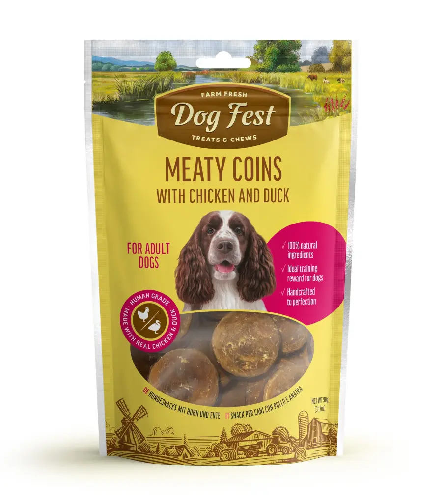 Dog Fest Meaty Coins With Chicken And Duck Rings 90g