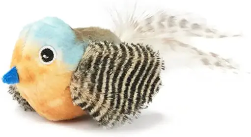 [6971067406408] FOFOs Sound Chip Blue Bird with Catnip Balls Cat Toy